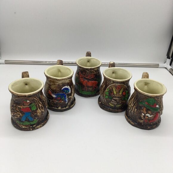 Rustic Lodge Coffee Mug Set Hunting Homestead Outdoorsy - Picture 1 of 12